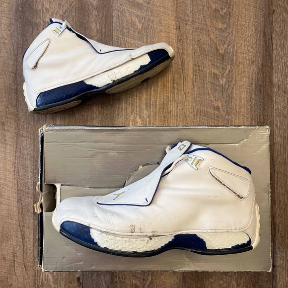 Air Jordan 18 OG White Sport Royal Blue 2003